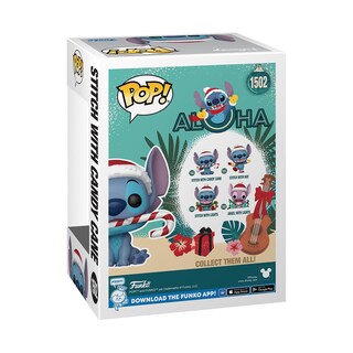 Foto 3 | Foto 3 | Figura Funko Pop! Disney Stitch Con Bastón De Caramelo De 9,3 Cm De Altura - Venta Internacional.