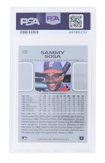 Foto 3 | Foto 3 | Tarjeta Coleccionable Toynk Mlb 1990 Leaf #220 Sammy Sosa Rc Psa 10 - Venta Internacional.