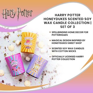 Foto 7 | Foto 7 | Cera De Soja Aromática Candle Harry Potter Honeydukes Juego De 3 - Venta Internacional.