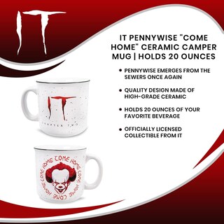 Foto 7 | Foto 7 | Taza Camper De Cerámica Silver Buffalo It Pennywise Come Home 600 Ml - Venta Internacional.
