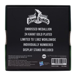 Foto 2 | Foto 2 | Medallón Fanattik Power Rangers Edición Limitada Chapado En Oro De 24 Quilates - Venta Internacional.