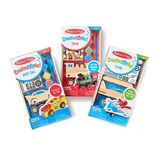 Foto 1 | Foto 1 | Venta International - Melissa Y Doug Decorate -your -your -derro De Madre De Madera Juego - Avión, Tren Y Auto De Carrer