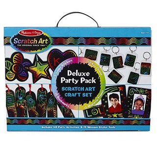 Foto 1 | Foto 1 | Venta Internacional - Melissa & Doug Scratch Art Deluxe Party Pack Craft Set - 12 Pegatinas Jumbo, 12 Llave, 12 Marcado