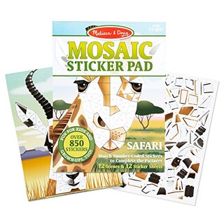 Foto 1 | Foto 1 | Venta Internacional - Melissa & Doug Mosaic Sticker Pad Safari Animales (12 Escenas De Color Para Completar Con Más De 8