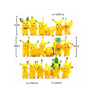 Foto 2 | Foto 2 | Pokemon Coleccionables Pikachu De Regalo Amarillo 18 Figuras