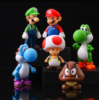 Foto 1 | Foto 1 | Figuras De Acción De Super Mario, Paquete De 6 Unidades, Luigi Yoshi, 12 Cm De Altura - Venta Internacional.