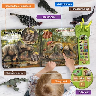 Foto 2 | Foto 2 | Figuras de Dinosaurio Toys Fruse con Libro de Sonido Interactivo - Venta Internacional
