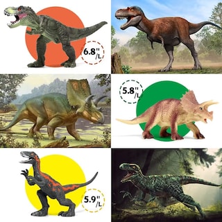 Foto 5 | Foto 5 | Juguetes De Dinosaurios Fruse Jurassic, 12 Unidades, Realistas, Con Libro De 3 A 5 Años - Venta Internacional.