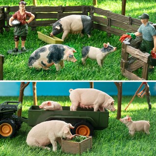 Foto 2 | Foto 2 | Juego De Figuras Toymany Pig Farm Animal, 8 Piezas, Para Niños Pequeños - Venta Internacional.