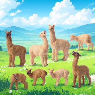 Foto 6 | Foto 6 | Figuras De Alpaca Toymany, De Plástico Realista, 8 Unidades, Para Niños - Venta Internacional.