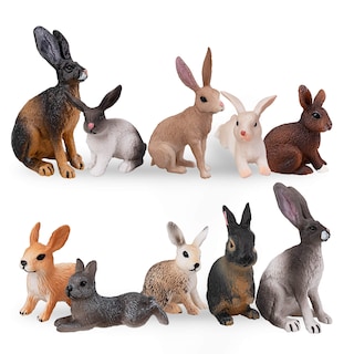Foto 1 | Foto 1 | Figuras Toymany Con Forma De Conejo De Pascua Y Animales De Granja, 10 Unidades - Venta Internacional.
