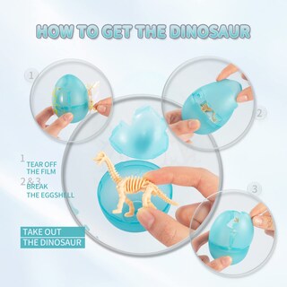Foto 3 | Foto 3 | Huevos De Dinosaurio De Pascua De Juguete Temi, Paquete De 12 Para Niños De 3 A 8 Años - Venta Internacional.