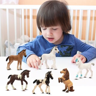 Foto 5 | Foto 5 | Juego De Muñecos De Animales Toymany Horse, 3-4 Pulgadas, 6 Unidades Para Niños - Venta Internacional.