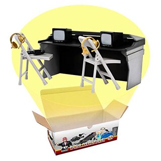 Foto 1 | Foto 1 | Mesa De Comentarista Playset Negra Y Gris Para Figuras De Lucha Libre - Venta Internacional.