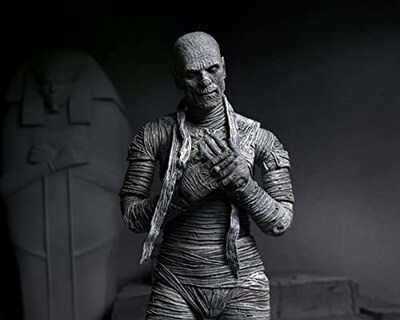 Foto 2 | Foto 2 | Figura De Acción Neca Universal Monsters Mummy, 18 Cm, Versión En Blanco Y Negro - Venta Internacional.