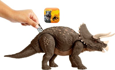 Foto 2 | Foto 2 | Juguete De Dinosaurio Mattel Jurassic World Habitat Defender Triceratops - Venta Internacional.