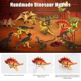 Foto 4 | Foto 4 | Figuras De Juguete Con Forma De Dinosaurio Fruse Jurassic, 12 Unidades, Con Tapete De Juego - Venta Internacional.
