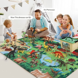 Foto 7 | Foto 7 | Figuras De Juguete Con Forma De Dinosaurio Fruse Jurassic, 12 Unidades, Con Tapete De Juego - Venta Internacional.