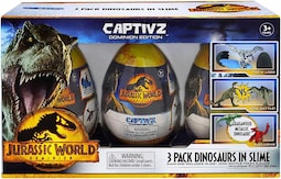 Jurassic World Captivz Dominion Dinosaurios en Slime 3 Pack
