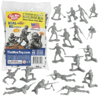 Foto 1 | Foto 1 | Toy Soldiers Timmee Plastic Army Men, Gris, 48 Piezas, Fabricado En Ee. Uu. - Venta Internacional.