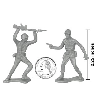 Foto 2 | Foto 2 | Toy Soldiers Timmee Plastic Army Men, Gris, 48 Piezas, Fabricado En Ee. Uu. - Venta Internacional.