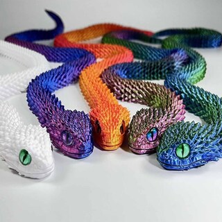 Foto 2 | Foto 2 | Juguete Impreso En 3d Con Forma De Serpiente Articulada Y Flexible, De Resina, Color - Venta Internacional.