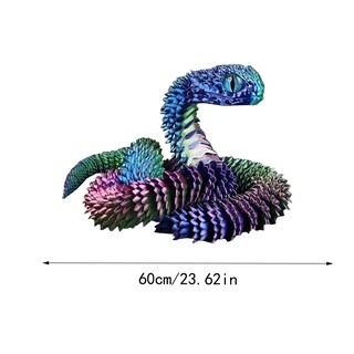 Foto 2 | Foto 2 | Mascota Blanca, Flexible Y Articulada, Impresa En 3d, De Toy Fidget Snake - Venta Internacional.