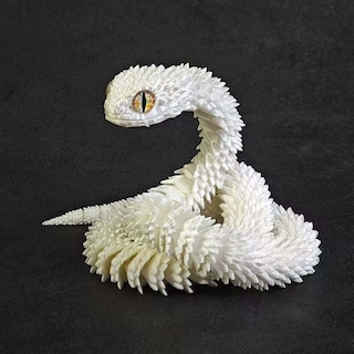 Foto 3 | Foto 3 | Mascota Blanca, Flexible Y Articulada, Impresa En 3d, De Toy Fidget Snake - Venta Internacional.