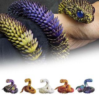 Foto 7 | Foto 7 | Mascota Blanca, Flexible Y Articulada, Impresa En 3d, De Toy Fidget Snake - Venta Internacional.