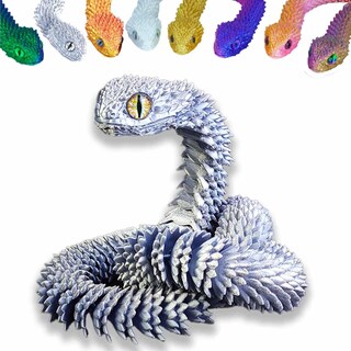 Foto 1 | Foto 1 | Juguete Impreso En 3d Con Forma De Serpiente Articulada, Junta Flexible, De Resina, 60 Cm - Venta Internacional.