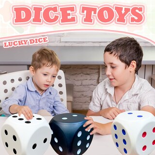 Foto 4 | Foto 4 | Juego De Dados Gigantes De 15 Cm, Divertido, Relleno De Espuma, Para Noches De Juegos, Color Rojo - Venta Internacional.