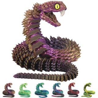 Foto 1 | Foto 1 | Animal Inquieto Con Forma De Serpiente Impreso En 3d Articulado Con Boca Que Se Puede Abrir - Venta Internacional.