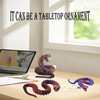 Foto 4 | Foto 4 | Animal Inquieto Con Forma De Serpiente Impreso En 3d Articulado Con Boca Que Se Puede Abrir - Venta Internacional.