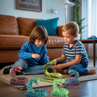 Foto 6 | Foto 6 | Animal Inquieto Con Forma De Serpiente Impreso En 3d Articulado Con Boca Que Se Puede Abrir - Venta Internacional.