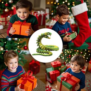 Foto 7 | Foto 7 | Animal Inquieto Con Forma De Serpiente Impreso En 3d Articulado Con Boca Que Se Puede Abrir - Venta Internacional.