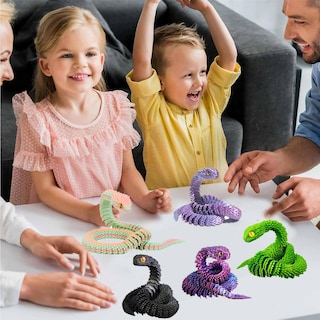 Foto 6 | Foto 6 | Juguete Impreso En 3d Con Forma De Serpiente Articulada, Junta Flexible, De Resina, 60 Cm - Venta Internacional.