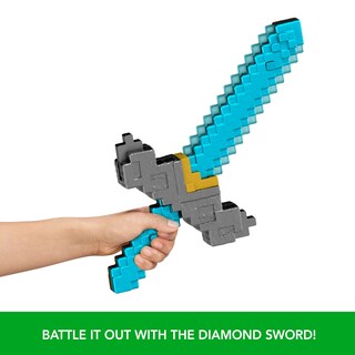 Foto 4 | Foto 4 | Espada Y Pico Toy Mattel Minecraft 2 En 1 Con Botón - Venta Internacional.