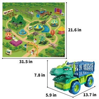 Foto 2 | Foto 2 | Camión De Juguete Con Forma De Dinosaurio Temi Tyrannosaurus Con 8 Figuras De Dinosaurios De 3 A 5 Años - Venta Internacional.