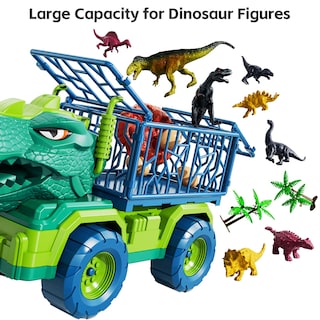 Foto 3 | Foto 3 | Camión De Juguete Con Forma De Dinosaurio Temi Tyrannosaurus Con 8 Figuras De Dinosaurios De 3 A 5 Años - Venta Internacional.