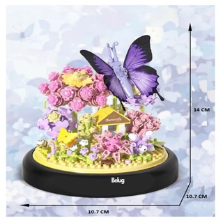 Foto 4 | Foto 4 | Bloques De Flores Artificiales Belug Mariposa Morada 582pcs