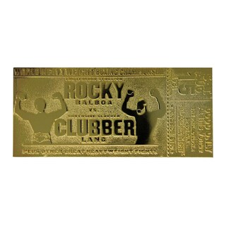 Foto 1 | Foto 1 | Boleto De Lucha Rocky Iii De Edición Limitada Chapado En Oro De 24 Quilates - Venta Internacional.