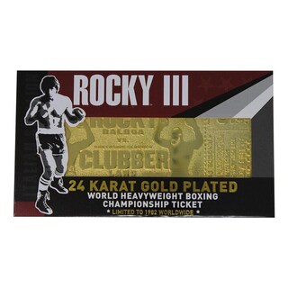 Foto 6 | Foto 6 | Boleto De Lucha Rocky Iii De Edición Limitada Chapado En Oro De 24 Quilates - Venta Internacional.