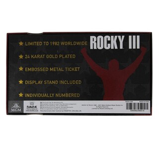 Foto 7 | Foto 7 | Boleto De Lucha Rocky Iii De Edición Limitada Chapado En Oro De 24 Quilates - Venta Internacional.