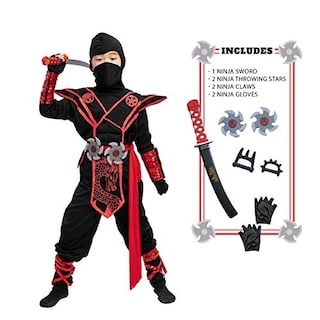Foto 1 | Foto 1 | Venta Internacional- Conjunto De Disfraz De Ninja Dragón Rojo Para Niños, Fiesta De Halloween