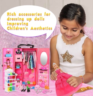 Foto 6 | Foto 6 | Venta Internacional - Set De Armario Para Muñecas Ebuddy Dream Closet Con 105 Piezas