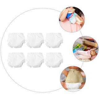 Foto 6 | Foto 6 | Pañales para Muñecas Nuobesty Blancos Reutilizables para Muñecas De 10 Pulgadas 6 Unidades - Venta Internacional.