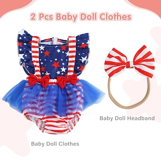 Foto 2 | Foto 2 | Set De Ropa Para Muñecas Reborn Baby Dolls De 17 A 22 Pulgadas Con Diadema - Venta Internacional.