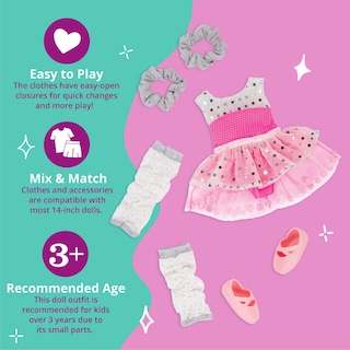 Foto 4 | Foto 4 | Ropa para Muñecas Glitter Girls con Purpurina Twirls Of Joy Bailarina 14 Pulgadas - Venta Internacional