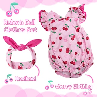 Foto 2 | Foto 2 | Set de Ropa para Muñeca Reborn Baby Doll con Diadema - Venta Internacional