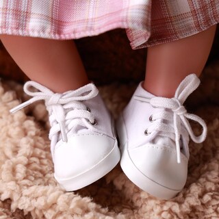 Foto 5 | Foto 5 | Zapatos para Muñeca Babeside Reborn Lona Blanca - Venta Internacional